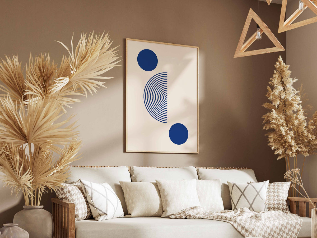 Blue Curved Balance Poster