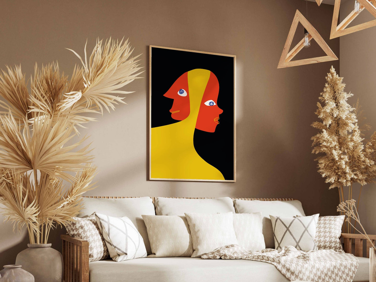 Red Yellow Black Bold Abstract Poster