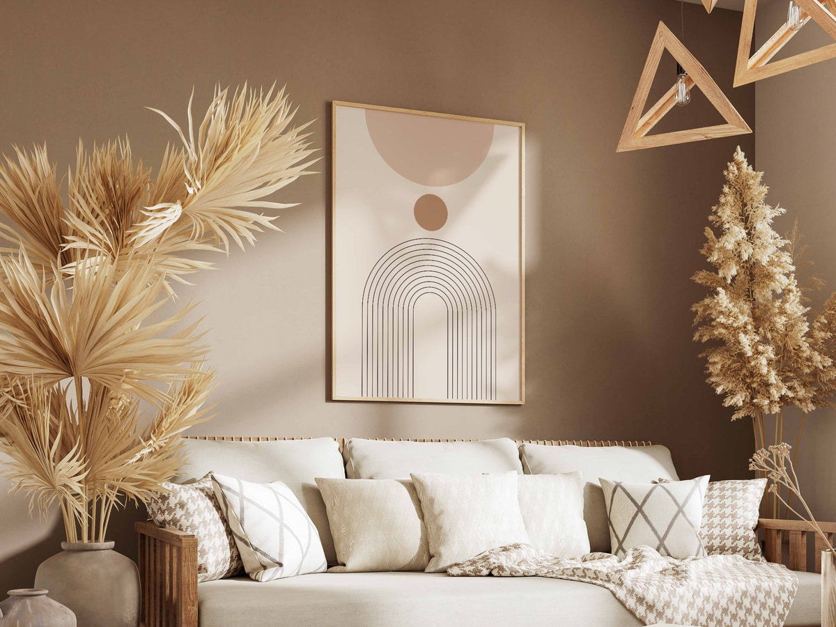 Blush Circle Arch Line Poster