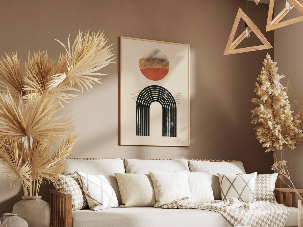 Rust Sun and Tall Arch Poster