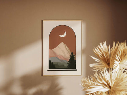 Brown Arch Mountain Landscape Poster