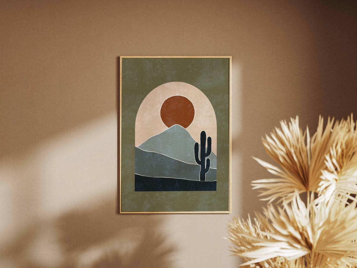 Olive Arch Desert Landscape Poster