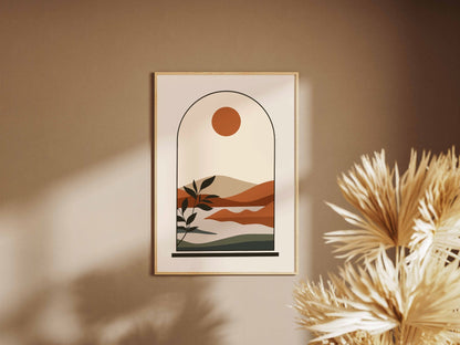 Rust Arch Layered Desert Poster