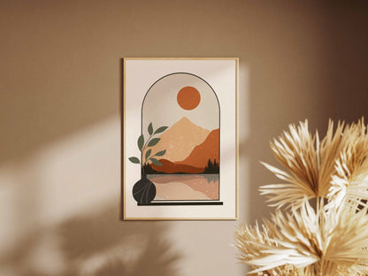 Terracotta Arch Botanical Hills Poster