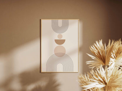 Sand Stacked Circle Arch Poster