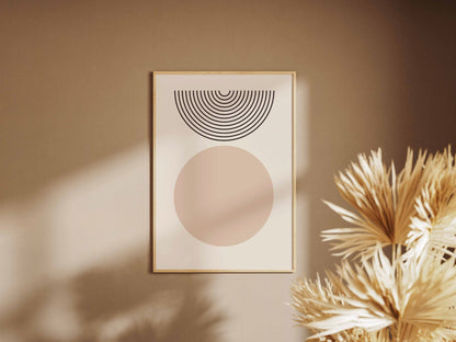 Blush Circle Half-Moon Poster