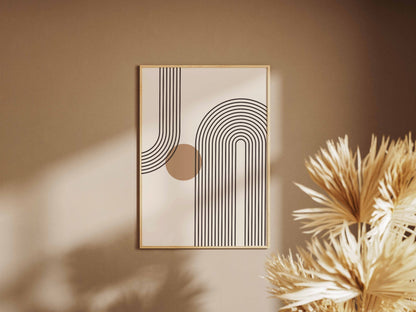 Ochre Dot Twin Arch Poster