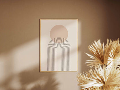 Blush Sun Arch Line Poster