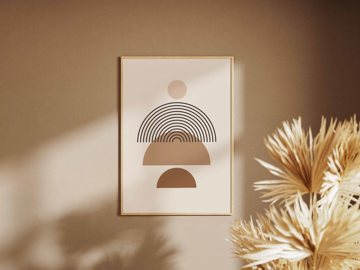 Sand Fan Horizon Abstract Poster