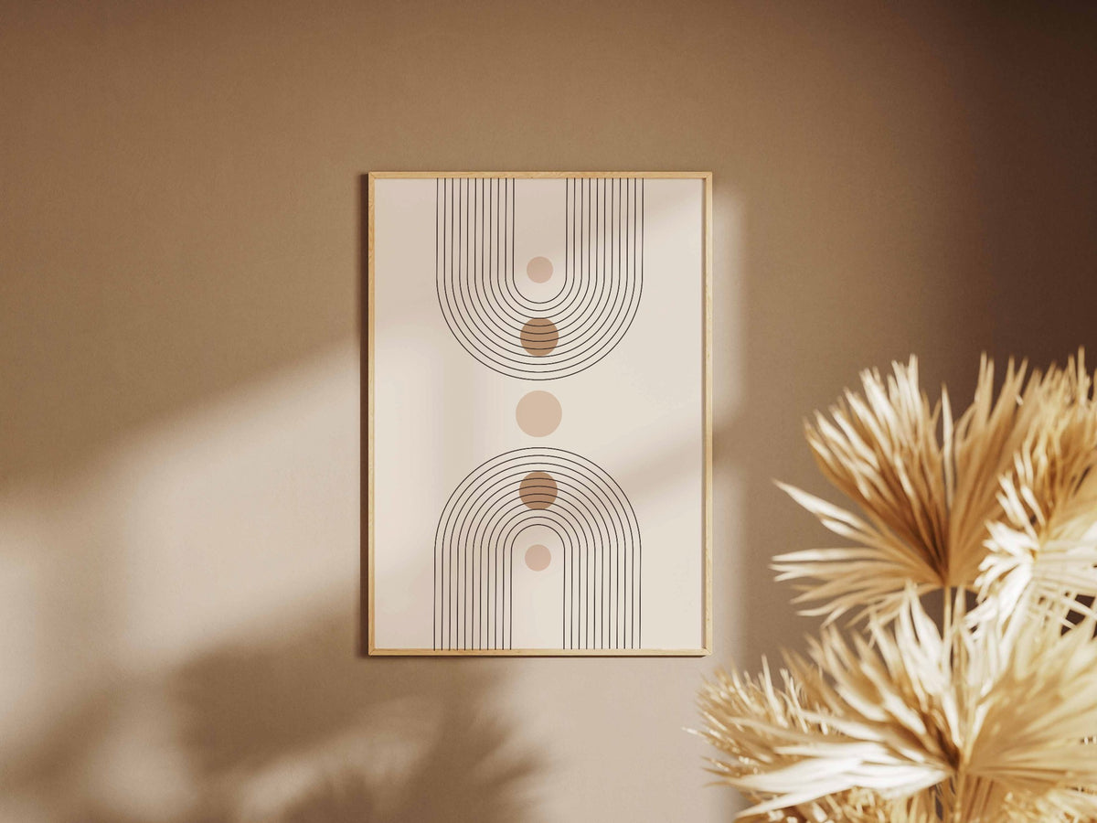 Taupe Double Arch Dot Poster