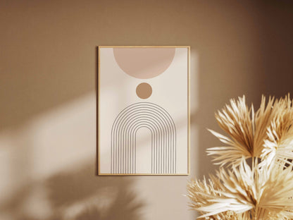 Blush Circle Arch Line Poster