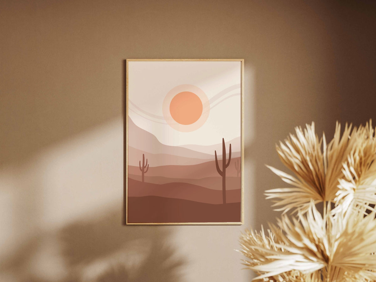 Blush Desert Sunset Poster