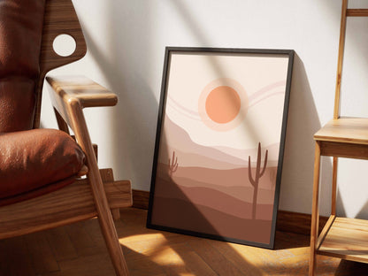 Blush Desert Sunset Poster