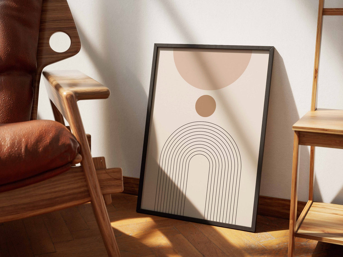 Blush Circle Arch Line Poster