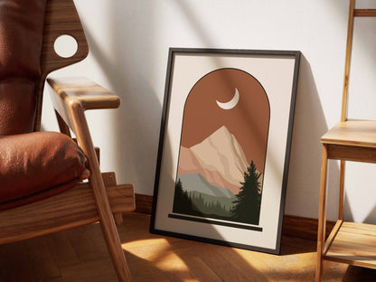Brown Arch Mountain Landscape Poster