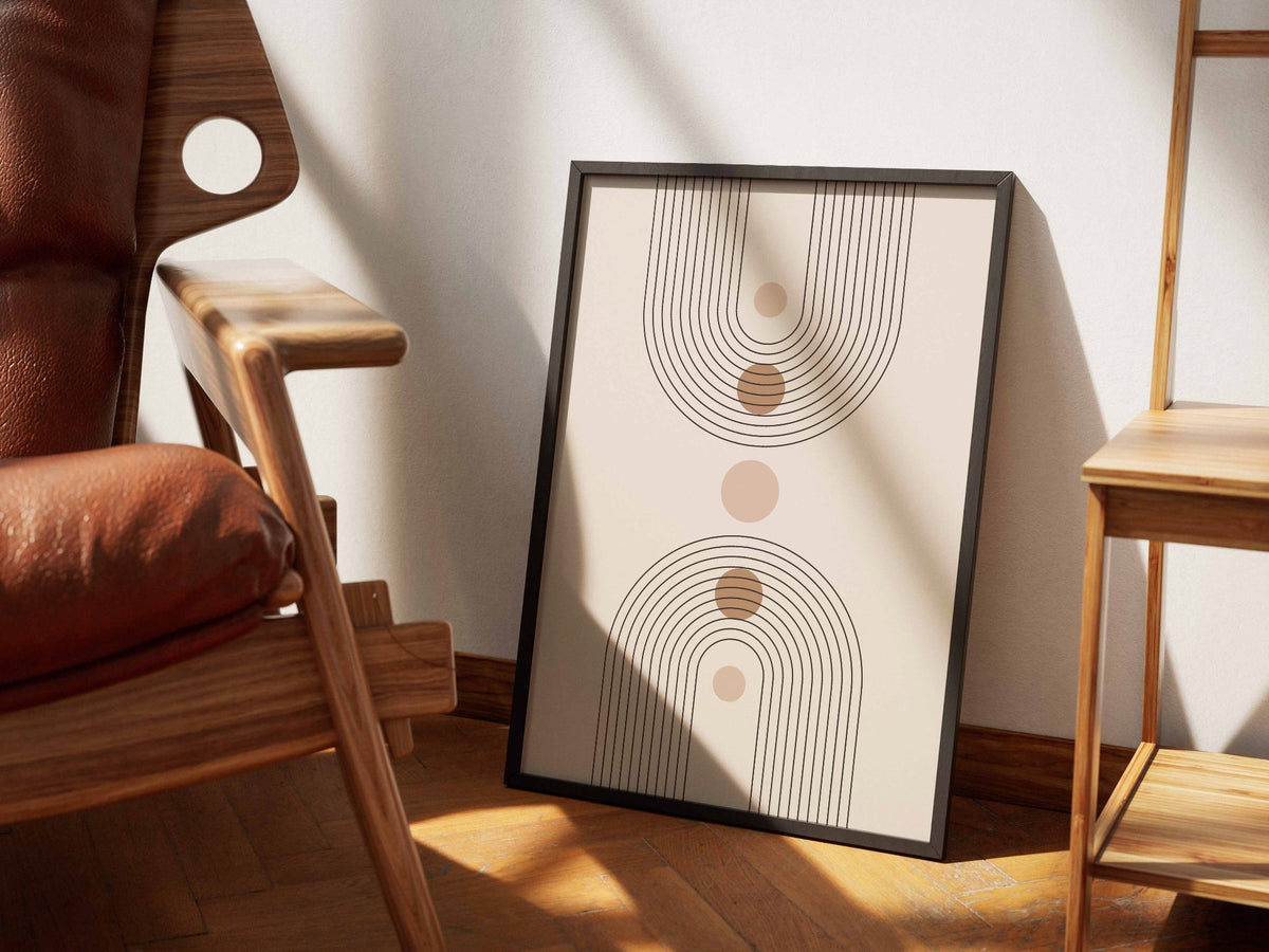 Taupe Double Arch Dot Poster