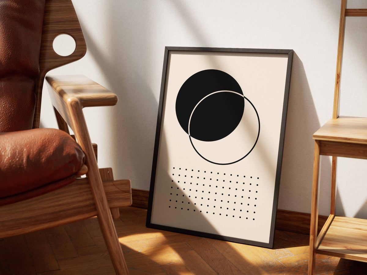 Black Interlocking Circles Poster