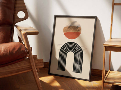 Rust Sun and Tall Arch Poster