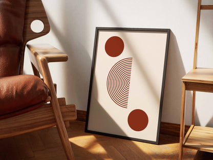 Terracotta Curved Balance Poster