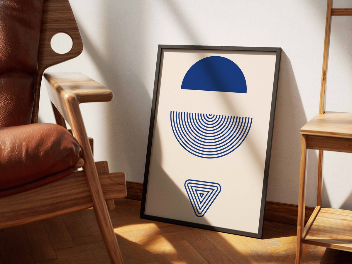Blue Split Circle Balance Poster
