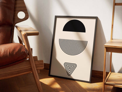Black Half Moon Balance Poster