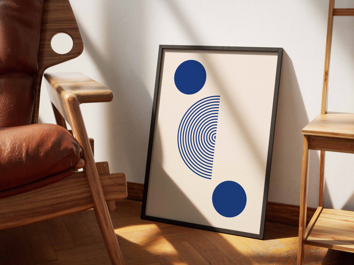 Blue Curved Balance Poster