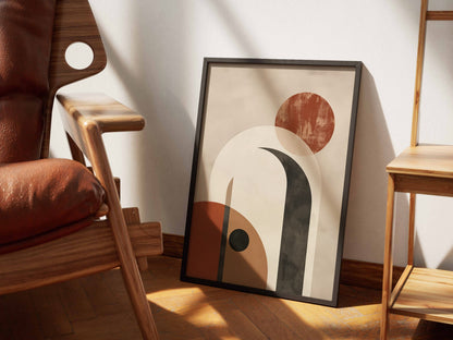 Rust Organic Arch Composition Poster