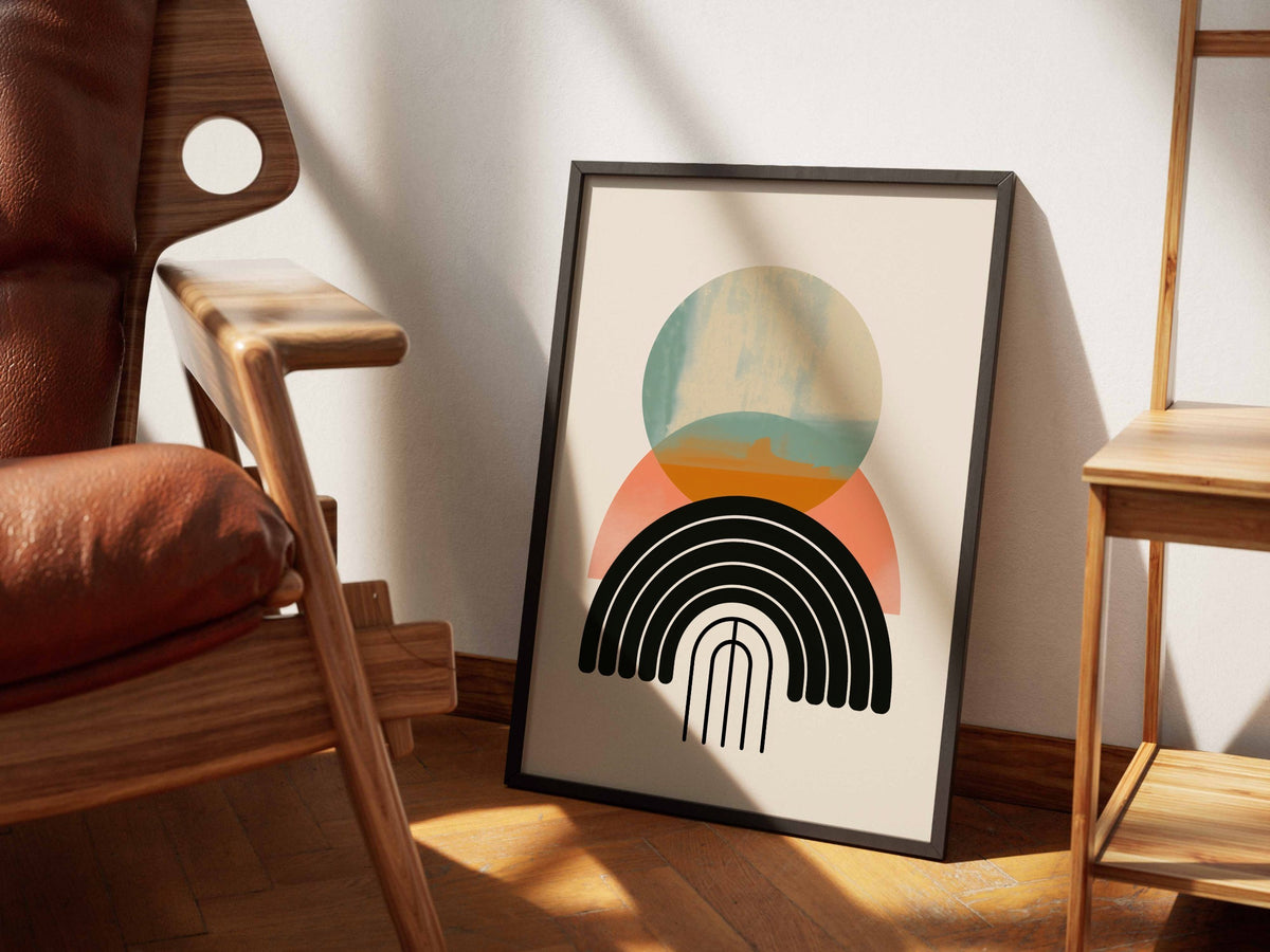 Pastel Orb and Rainbow Poster