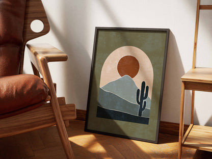 Olive Arch Desert Landscape Poster