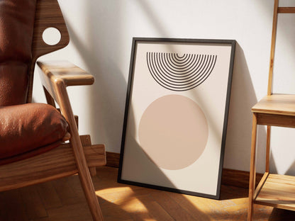 Blush Circle Half-Moon Poster