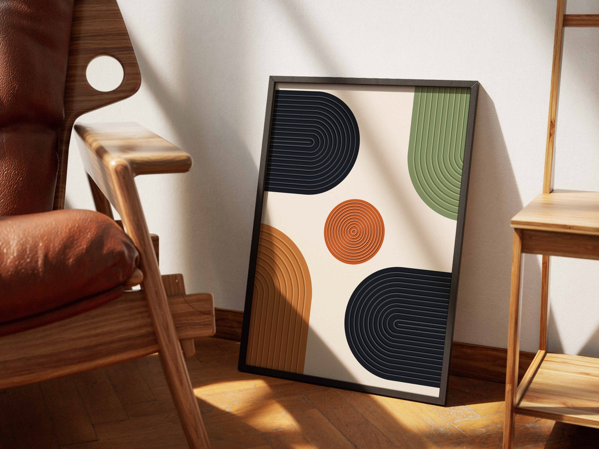 Black Green Colour Block Poster