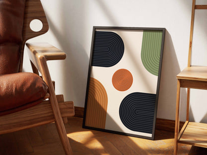 Black Green Colour Block Poster