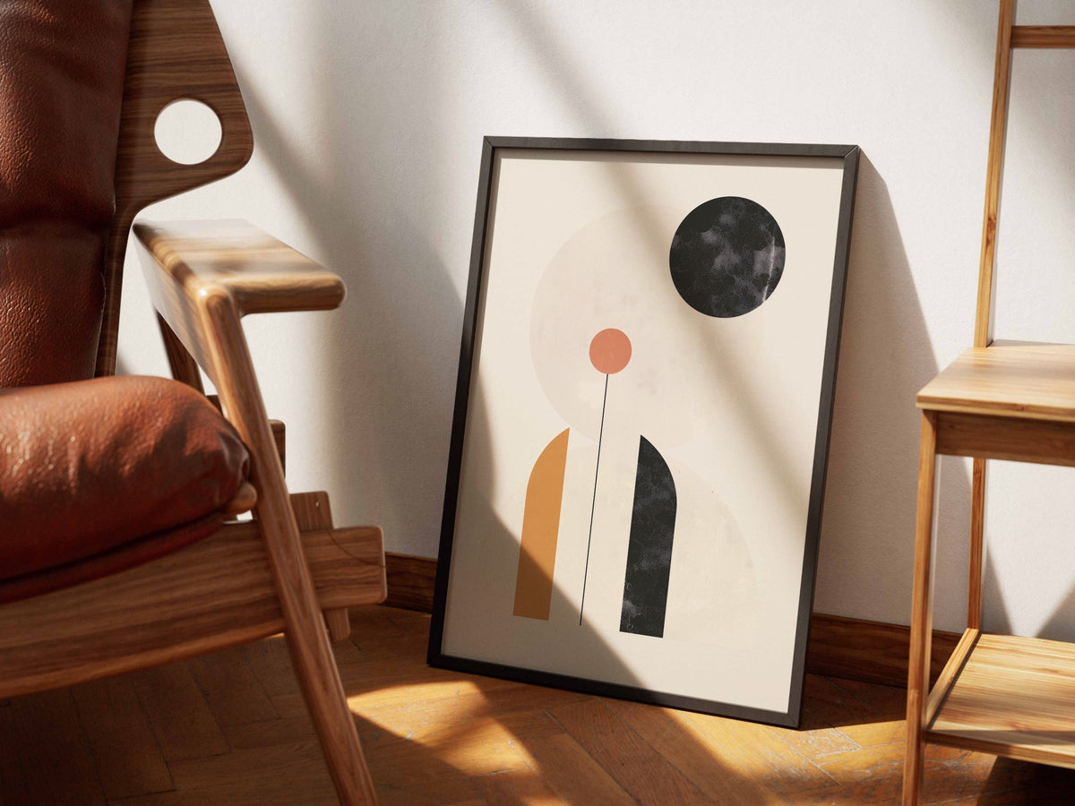 Terracotta Minimal Columns Poster