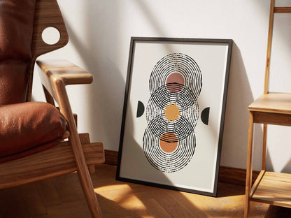 Grey Mosaic Totem Poster