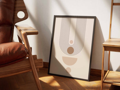 Sand U-Shape Dot Poster