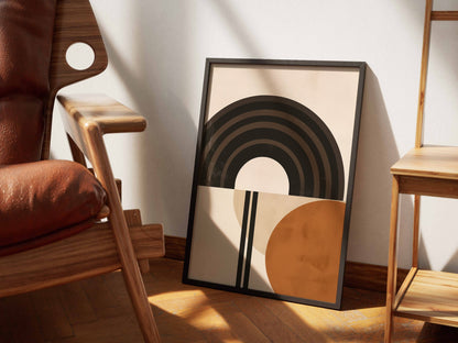 Brown Layered Rainbow Poster
