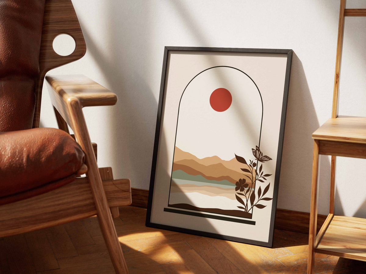 Cream Arch Desert Branch Poster