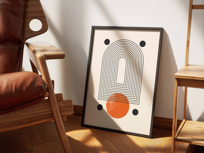 Orange Rounded Portal Poster