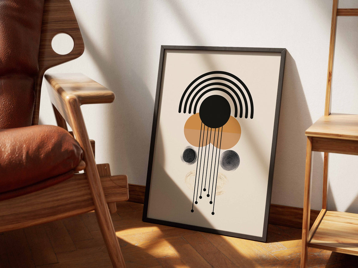 Ochre Rainbow Totem Poster