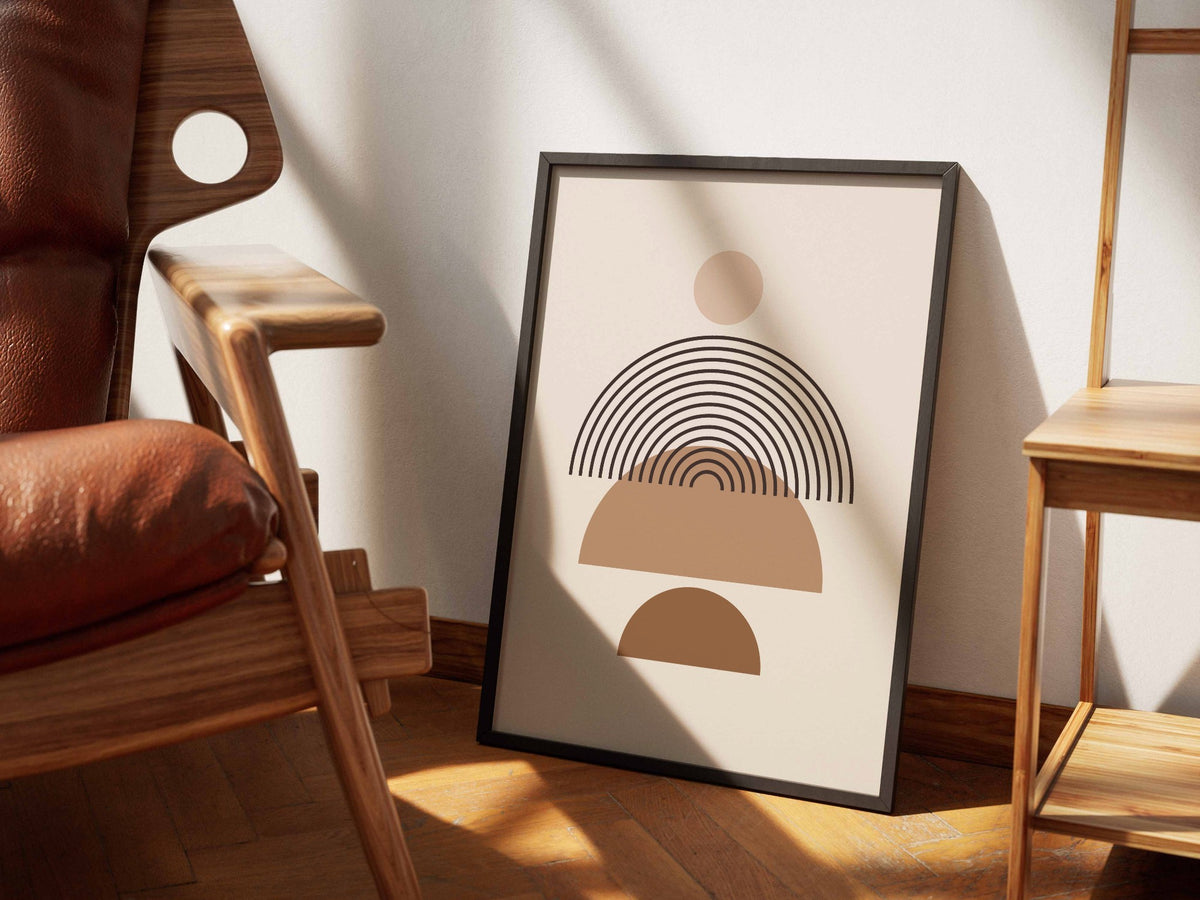 Sand Fan Horizon Abstract Poster