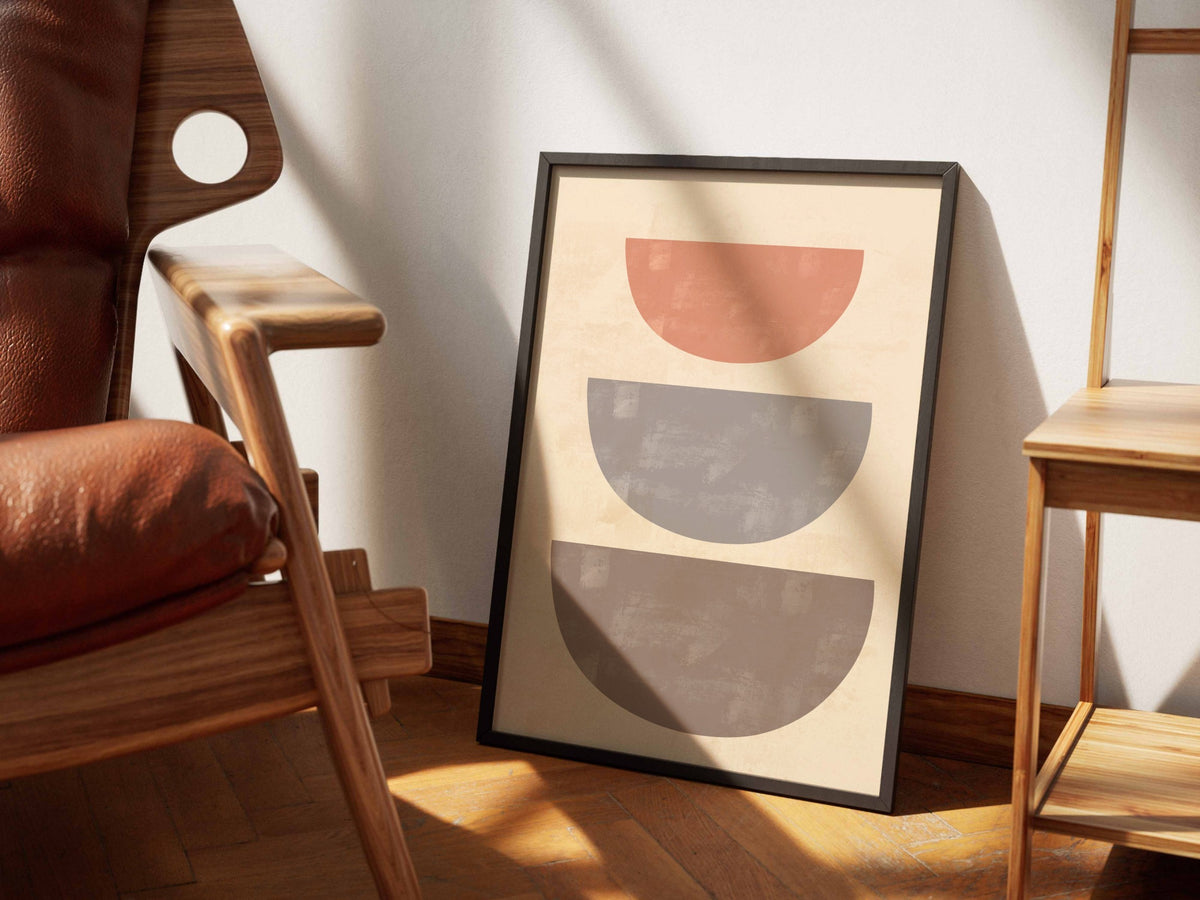 Neutral Bowl Stack Poster