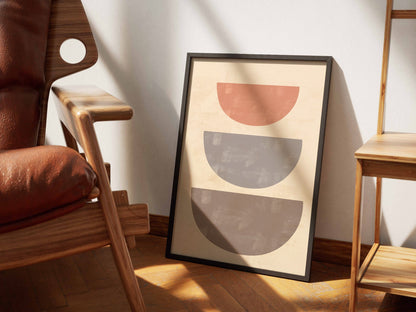 Neutral Bowl Stack Poster