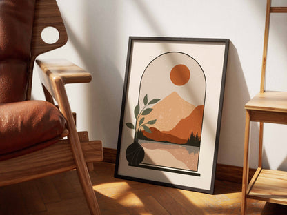 Terracotta Arch Botanical Hills Poster