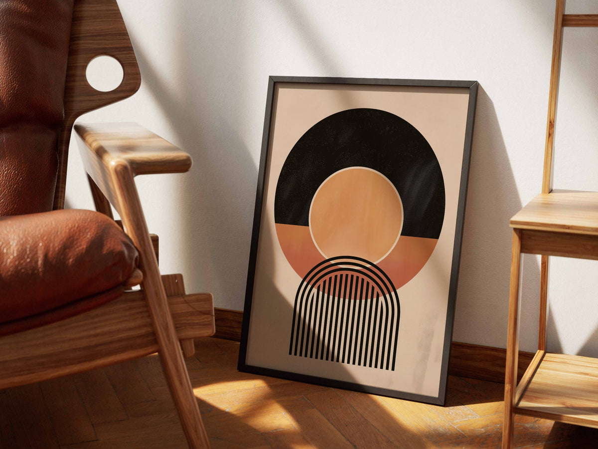 Black Orb and Rust Arch Poster
