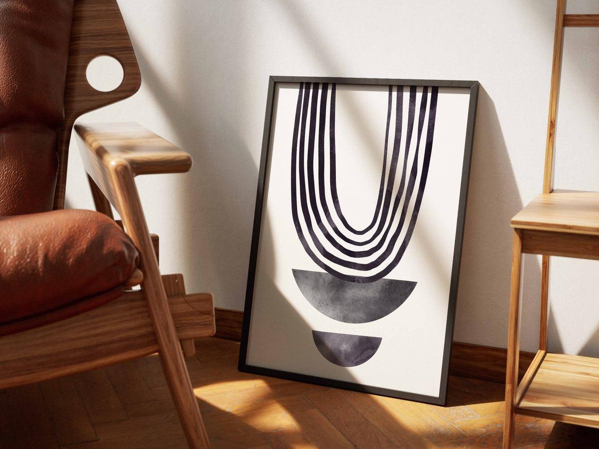 Black Loop Line Minimalist Poster