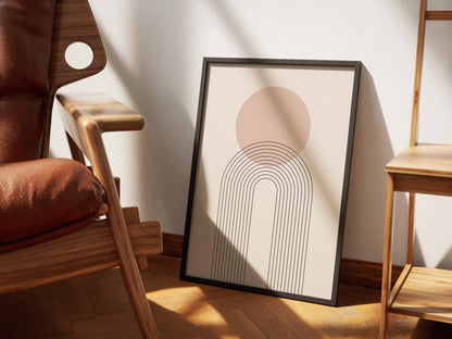 Blush Sun Arch Line Poster