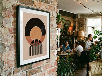 Black Orb and Rust Arch Poster