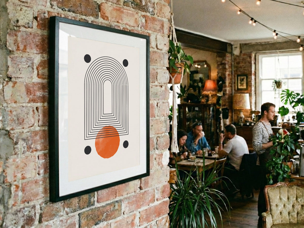 Orange Rounded Portal Poster