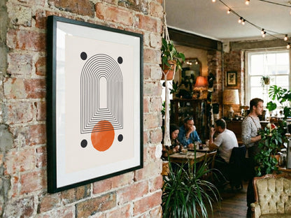 Orange Rounded Portal Poster