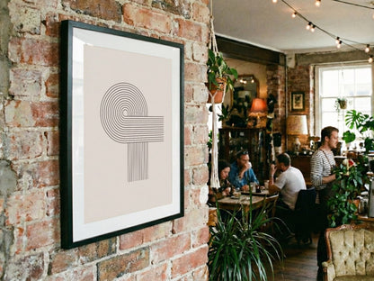 Grey Spiral Corner Line Poster
